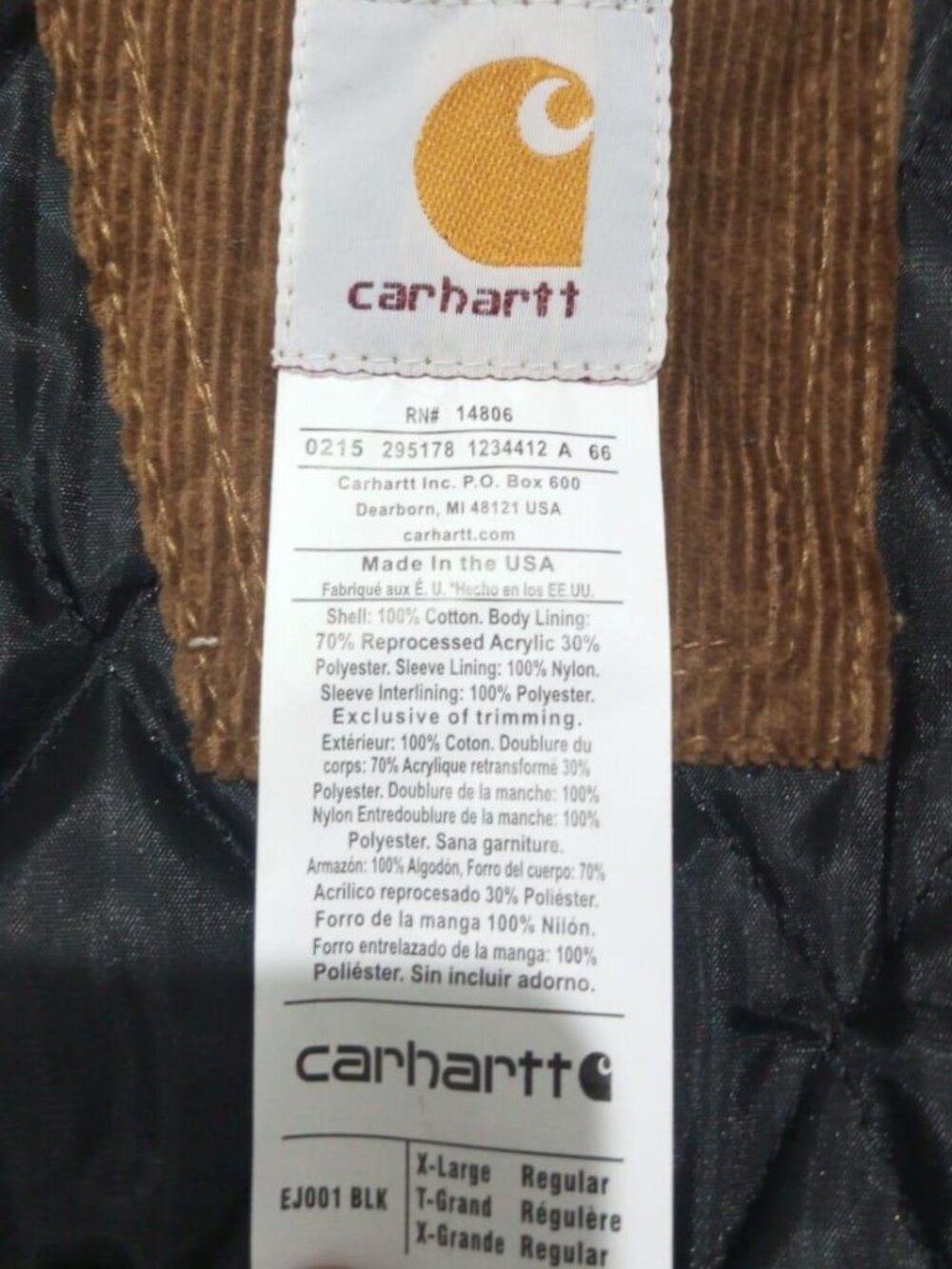 CARHARTT Patchwork Reworked Multicolor Zip Jacket - Picture 4 of 4